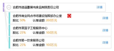 合肥市逍遥曹操鸡食品有限责任公司 工商信息、信用报告与财务服务全方位解析